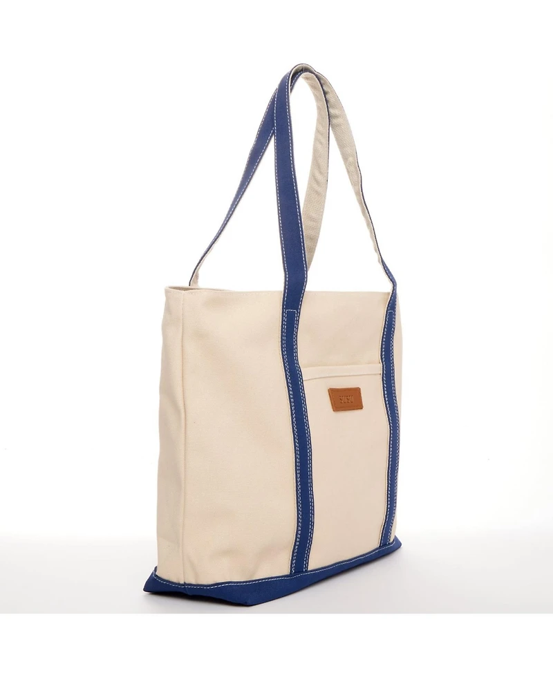 Susu Women's Canvas Laptop Tote Bag Commuter Work Bag Everyday Shoulder Purse
