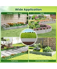 Sugift 6-Pack 20 Ft Galvanized Metal Landscape Edging for Lawn