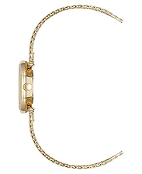 Anne Klein Women's Quartz Hexagonal Gold-Tone Stainless Steel Mesh Crystal Bracelet Watch 21.5mm