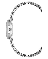 Anne Klein Women's Quartz Octagonal Crystal Accented Dial Silver-Tone Stainless Steel Expansion Band Watch 24mm