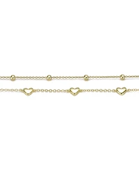 GiGiGirl 14K Gold Plated Station Bracelet 2-Piece Set