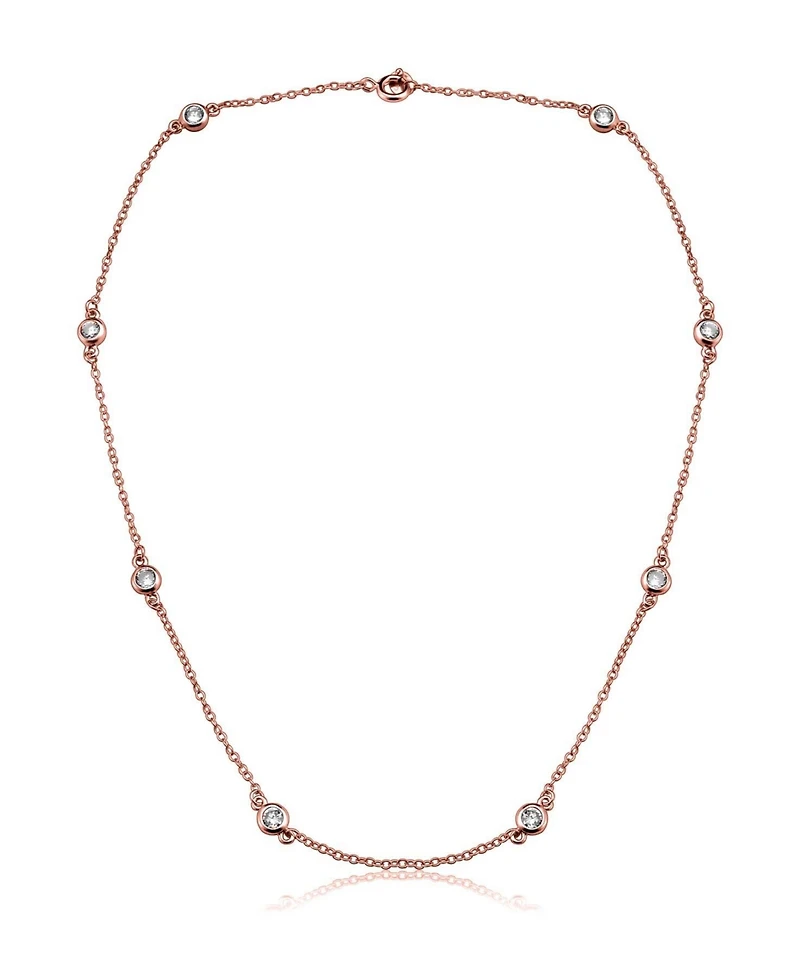 Sterling Silver Clear Cubic Zirconia Necklace