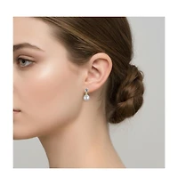 Sterling Silver Cubic Zirconia Pearl Drop Earrings