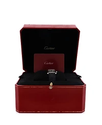Pre-Owned Cartier Must de Cartier Tank Quartz Watch in Stainless Steel and Leather 22mm