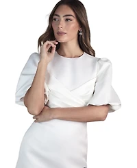 Coast Women's Wrap Front Short Sleeve Mini Dress