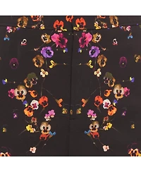 Pre-Owned Givenchy Women's Floral Print Stretch Crepe Wide Leg Trousers