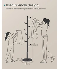 Slickblue Modern Cactus Style Coat Rack Stand with Durable Hooks Storage
