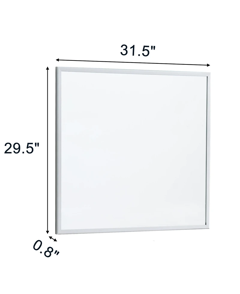 Rainsken 32" Square Aluminum Frame Vanity Mirror