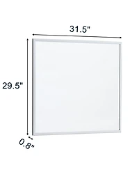 Rainsken 32" Square Aluminum Frame Vanity Mirror