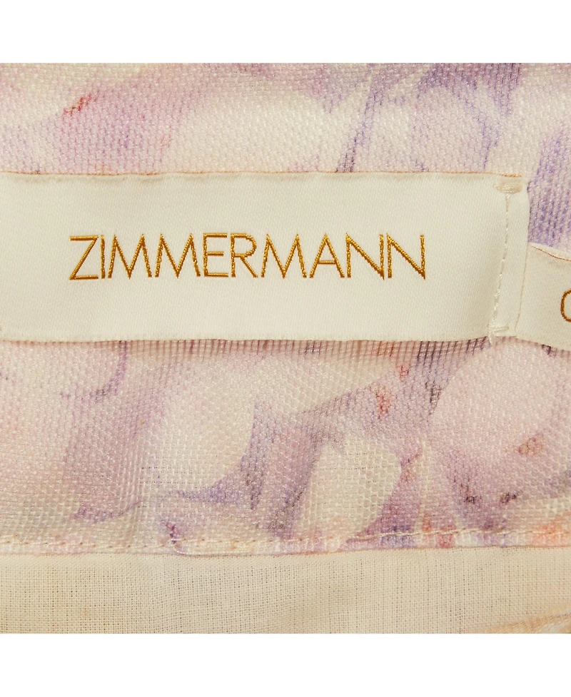 Pre-Owned Zimmermann Women's Silk Blend Rhythmic Tiered Mini Skirt