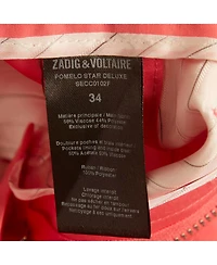 Pre-Owned Zadig & Voltaire Women's Deluxe Satin Pomelo Star Deluxe Pant