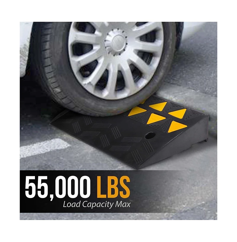 Pyle Car/Truck Curb Ramps - Heavy-Duty Vehicle Bridge Kit (Pair)