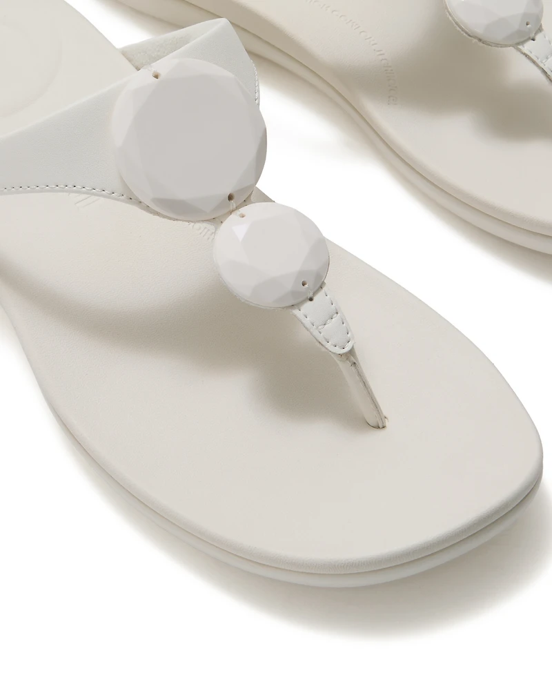 FitFlop Women's Solay Glossy-Disc Toe-Post Sandals