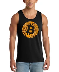 La Pop Art Men's Bitcoin Symbol Graphic Tank Top