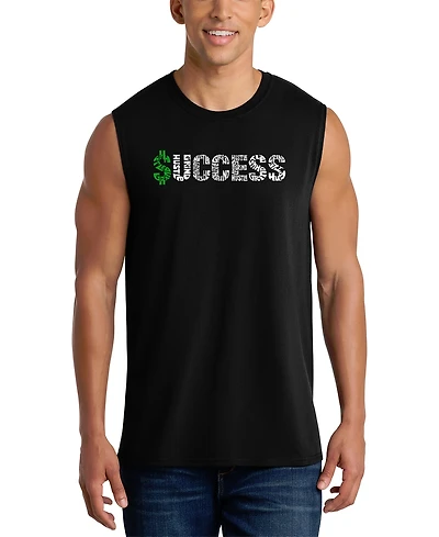 La Pop Art Men's Hustle Typography Money Success Tank Top
