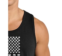 La Pop Art Men's American Flag Graphic Tank Top