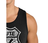 La Pop Art Men's Route 66 Word Tank Top