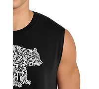 La Pop Art Men's Yosemite Word Graphic Tank Top