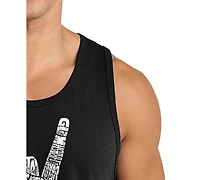La Pop Art Men's Rock Skull Hand Gesture Word Graphic Tank Top