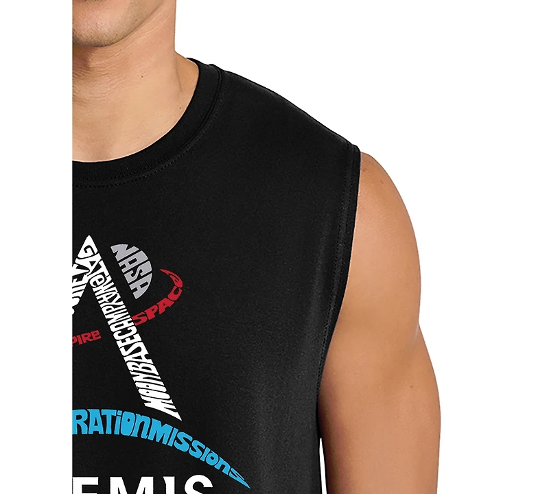 La Pop Art Men's Nasa Artemis Mission Logo Graphic Tank Top