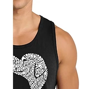 La Pop Art Men's Woof Heart Graphic Tank Top