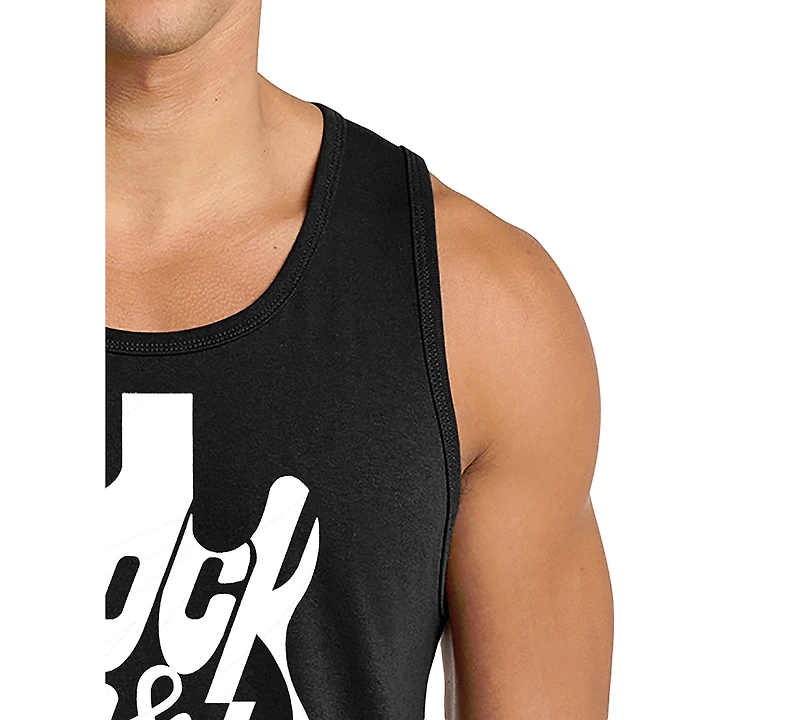 La Pop Art Men's Rock & Roll Print Tank Top