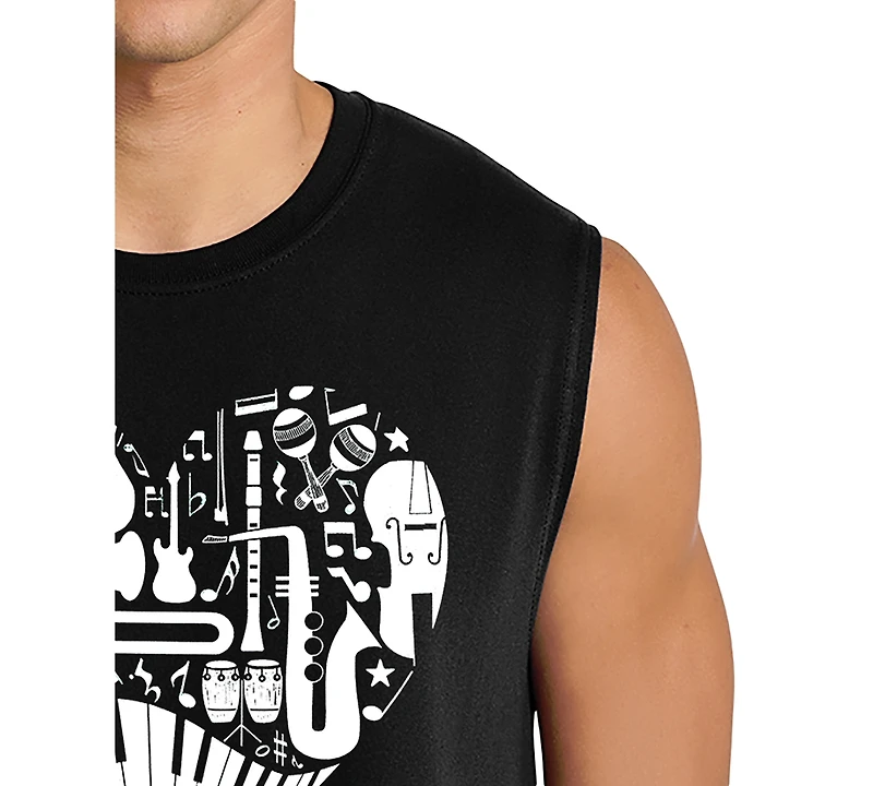 La Pop Art Men's City Skyline Heart Typography Design Tank Top