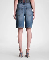 Avec Les Filles Women's Drawstring Mid-Rise Shorts