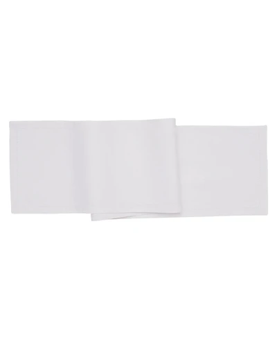 C&F Home Hemstitch Solid White Everyday Runner 72" x 14