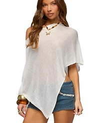 Edikted Women's Azalia Asymmetric Knit Poncho