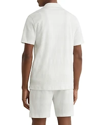 Reiss Men's Aleo Textured-Wave Cuban-Collar Shirt