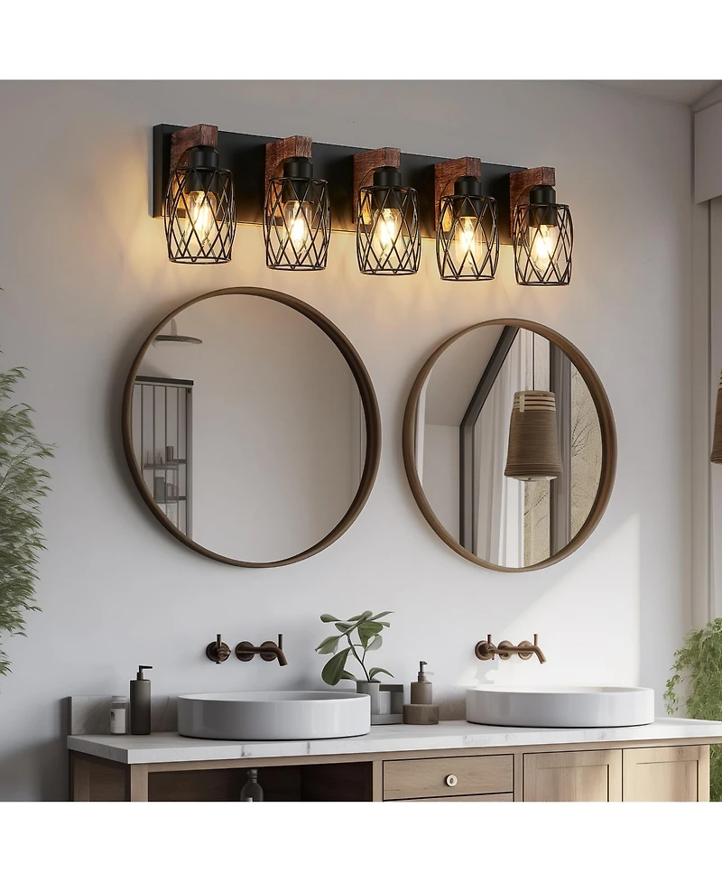 Midola 31" Industrial Vintage 5-Light Wall Sconce