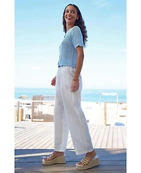 Yumi Women's Crochet Short Sleeve Cardigan
