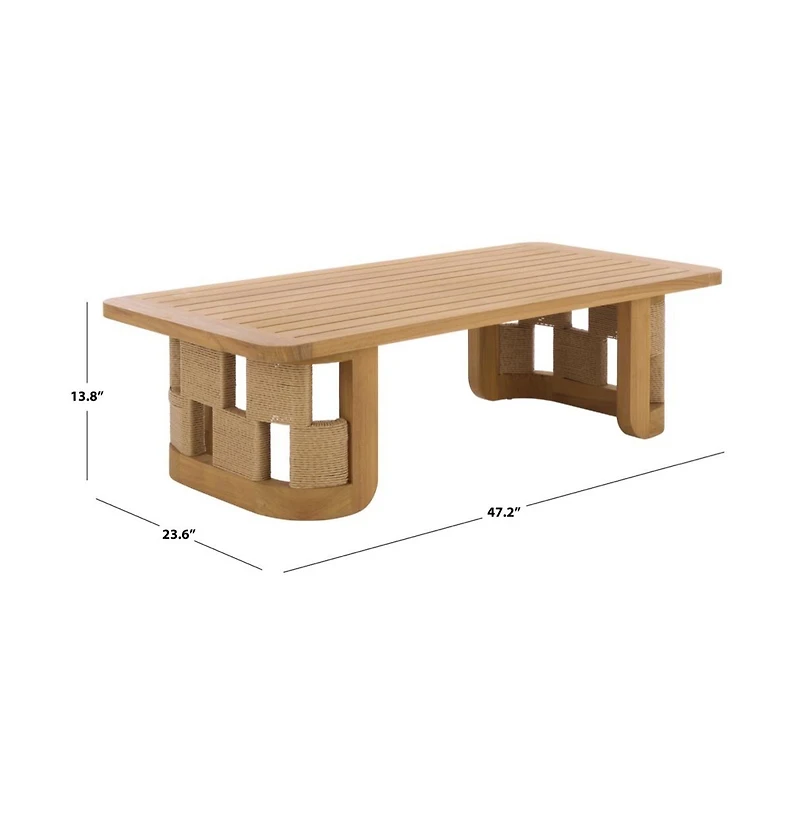Safavieh Skipper Teak Outdoor Coffee Table