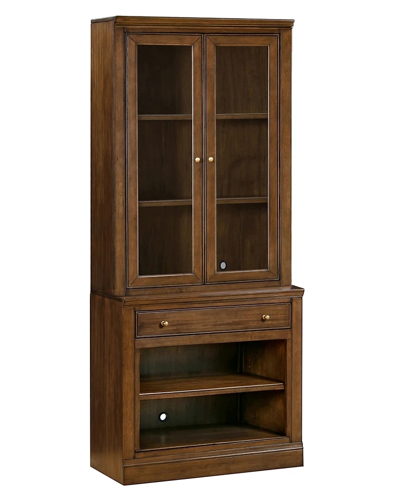 Amren 32" Wood Base with Drawer and Open Storage Hutch