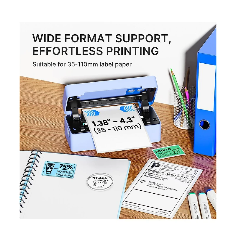 Swifint Thermal Shipping Label Printer, 4x6 Bluetooth Label Printer for Small Business, Wireless Label Maker, Works with iOS, Android, Pc