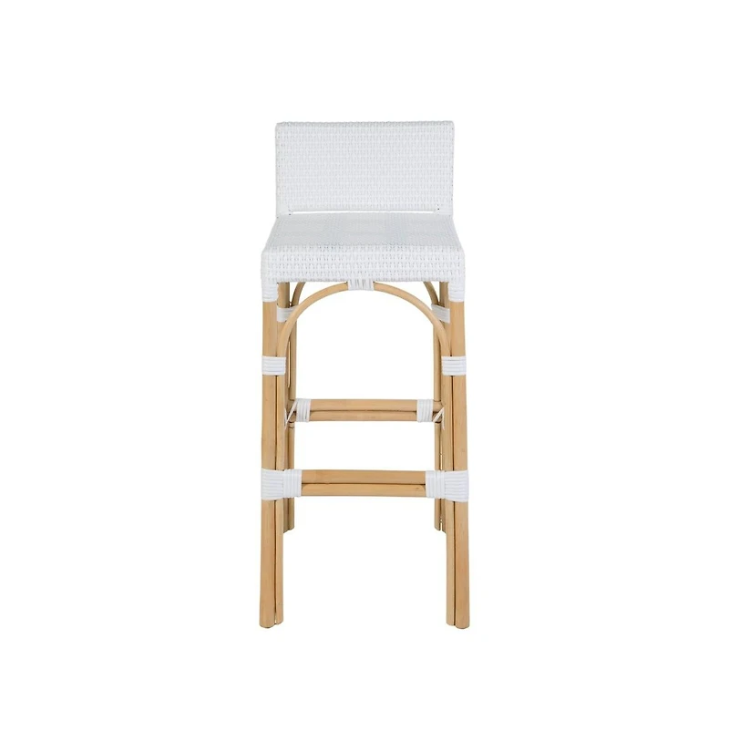 Butler Specialty Serienna 30 inch. Seat Height Rectangular Rattan Low Back Bar Stool