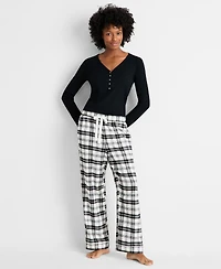 State of Day Women's Flannel Pajama Pants Xs-3X, Macy's Exclusive