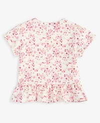 First Impressions Baby Girls' Mix & Match Short-Sleeve Floral-Print Peplum T-Shirt, Macy's Exclusive