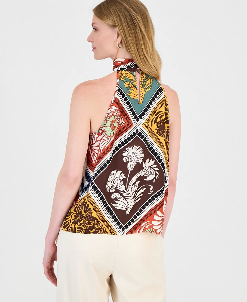 T Tahari Women's Printed Halter Top