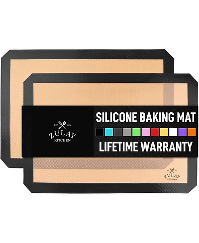 (2 Pack) Silicone Baking Mat Sheet Set - Reusable Nonstick