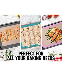 (2 Pack) Silicone Baking Mat Sheet Set - Reusable Nonstick