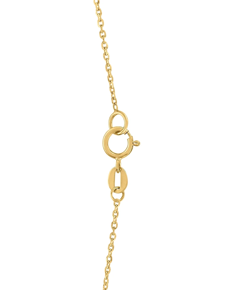 Macy's Diamond Cut Bead Lariat Pendant Necklace in 10k Yellow Gold