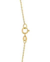 Macy's Diamond Cut Bead Lariat Pendant Necklace in 10k Yellow Gold