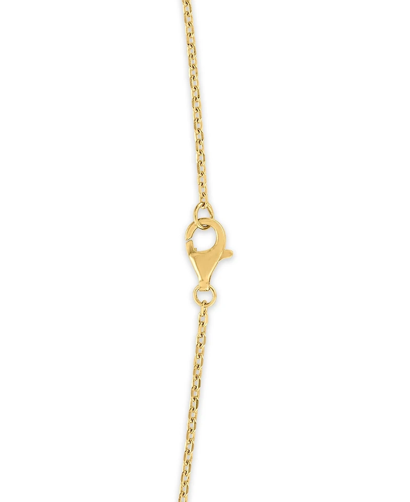 Macy's Cultured Freshwater Pearl (6mm) Flower Pendant Necklace in 14k Yellow Gold Over Sterling Silver