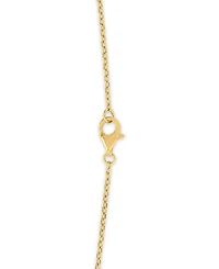 Macy's Cultured Freshwater Pearl (6mm) Flower Pendant Necklace in 14k Yellow Gold Over Sterling Silver