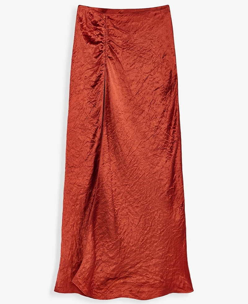 I.n.c. International Concepts Women's Satin Ruched Midi Skirt, Macy's Exclusive