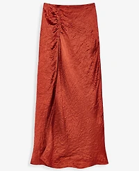 I.n.c. International Concepts Women's Satin Ruched Midi Skirt, Macy's Exclusive