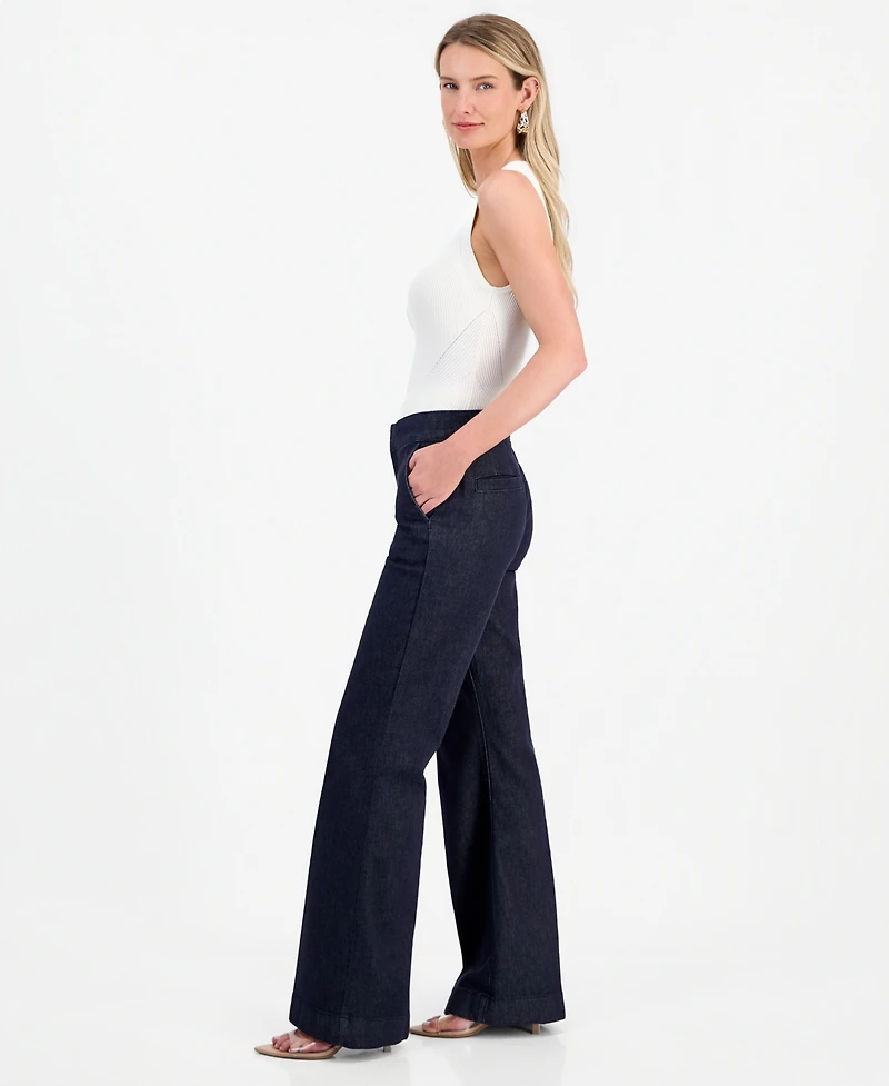 I.n.c. International Concepts Women's Wide Leg Flare Trouser Jeans, Macy's Exclusive