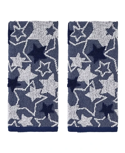 Skl Home Seasonal Stars Jacquard 2-Pc.Hand Towel Set